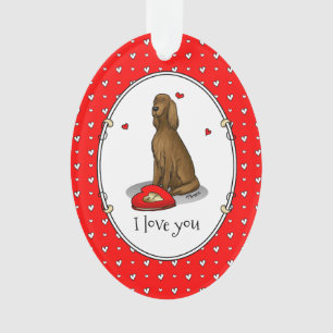 Adorno Feliz Día de San Valentín sé mi irlandés Setter (r