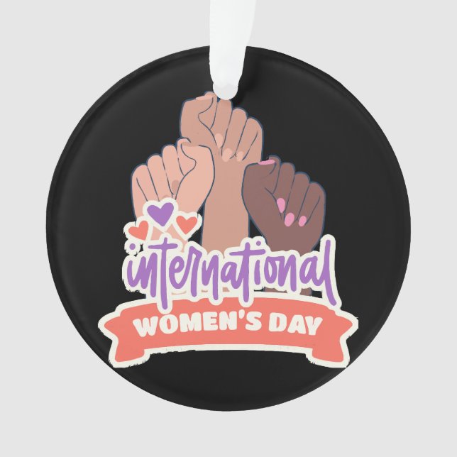 Adorno Feliz Día Internacional de la Mujer (Anverso)