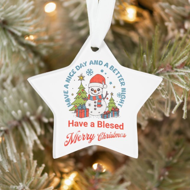 Adorno Feliz día y mejor noche para los Navidades (Árbol)