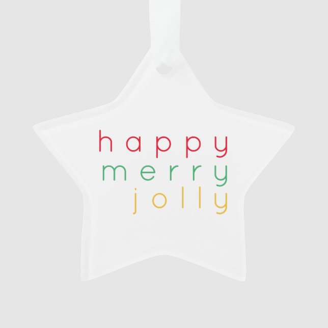 Adorno FELIZ FERIA JOLLY Star Ornament (Anverso)