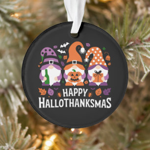 Adorno Feliz Hallothanksmas Amante de Gnomos Feliz Navida