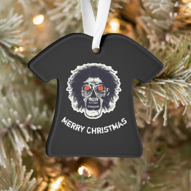 Adorno Feliz Naranja navideño Ojos Zombie (Árbol)