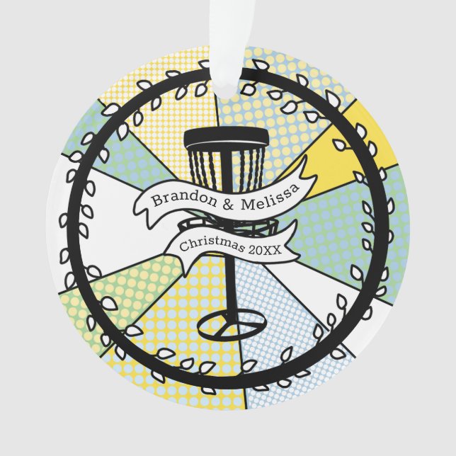 Adorno Feliz Navidad a mi disco favorito Golfer (Anverso)