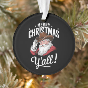 Adorno Feliz Navidad a Todos Vaquero País Santa Claus