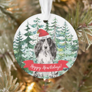 Adorno Feliz Navidad Cocker Spaniel Perro Navidad
