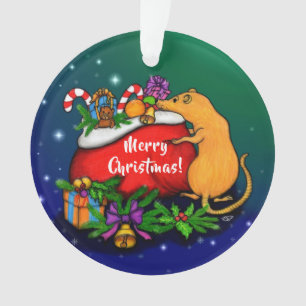 Adorno Feliz Navidad con el príncipe rata