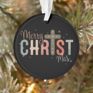 Adorno Feliz Navidad Cruz Religiosa Cristiana Familia 