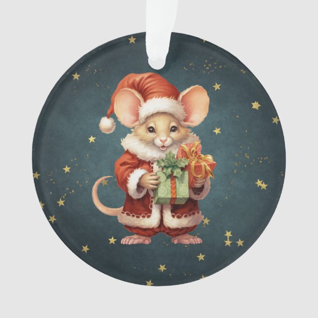 Adorno Feliz Navidad Cute Mouse (Anverso)