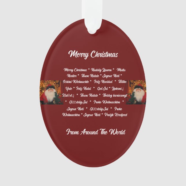 Adorno Feliz Navidad desde todo el mundo (Anverso)