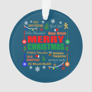 Adorno Feliz Navidad En Diferentes Idiomas Navidad