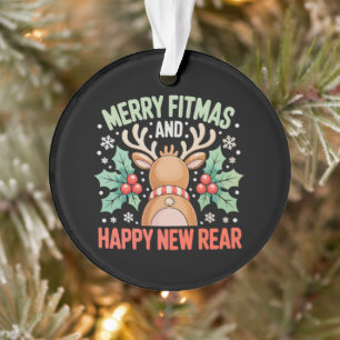 Adorno Feliz Navidad en forma Feliz Año Nuevo Entrenamien