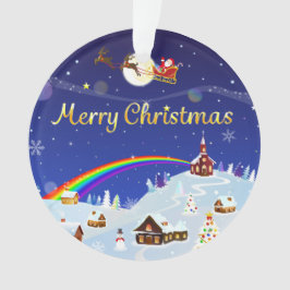Adorno Feliz Navidad en plena luna