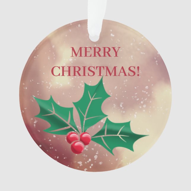 Adorno Feliz Navidad en verde y rojo - santo (Anverso)