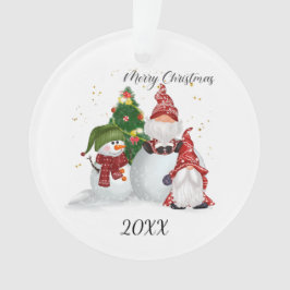 Adorno Feliz Navidad Gnomos Muñeco de nieve