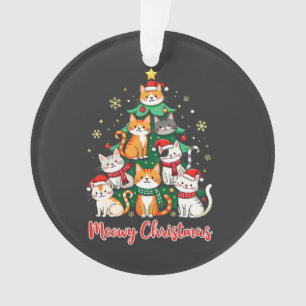 Adorno Feliz Navidad Graciosa Navidad Catmas Kitten Xmas