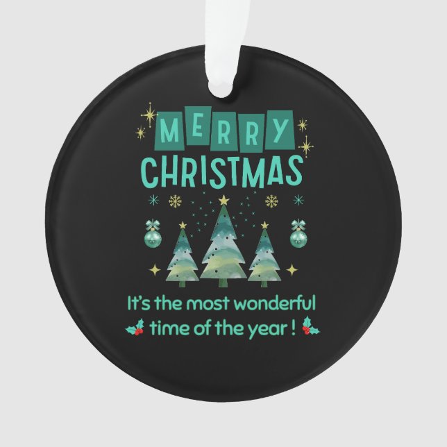 Adorno Feliz Navidad - Maravilloso momento del año (Anverso)