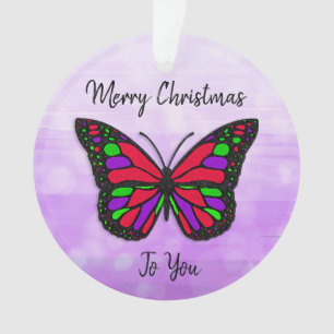 Adorno Feliz Navidad Mariposa Navidad Keepsake