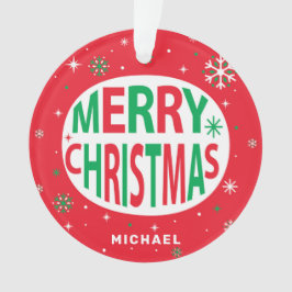 Adorno Feliz Navidad Moderna Navidad Festividad Roja Pers