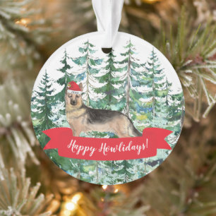 Adorno Feliz Navidad Pastor Alemán Perro Navidad
