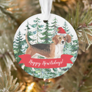 Adorno Feliz Navidad Perro Beagle Navidad