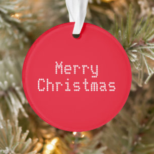 Adorno "Feliz Navidad" rojo blanco