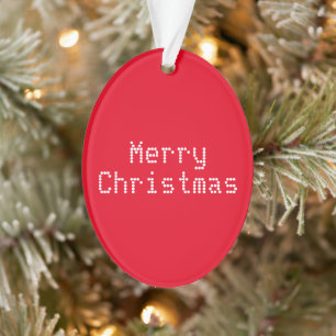 Adorno "Feliz Navidad" rojo blanco
