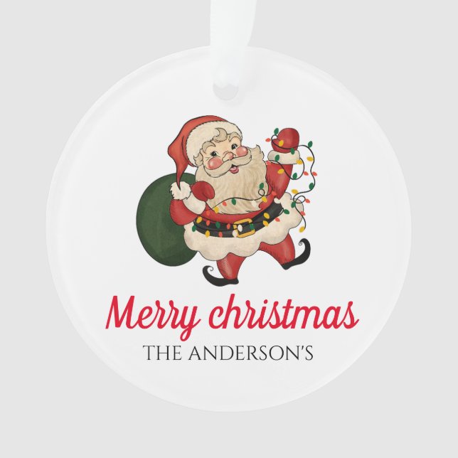 Adorno Feliz navidad santa (Anverso)