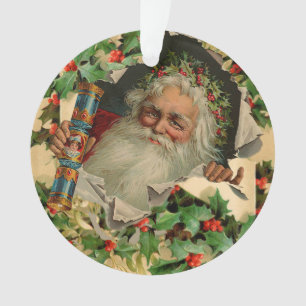 Adorno Feliz Navidad Santa Claus Clásico antiguo