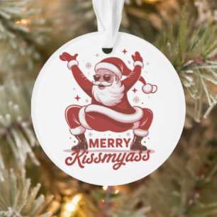 Adorno Feliz Navidad Snarky Kissmyass Sarcástica Santa