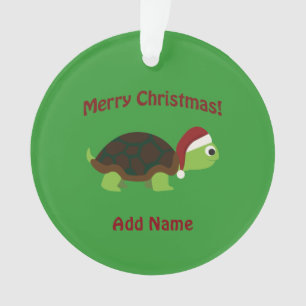 Adorno ¡Feliz Navidad! Tortuga de Santa