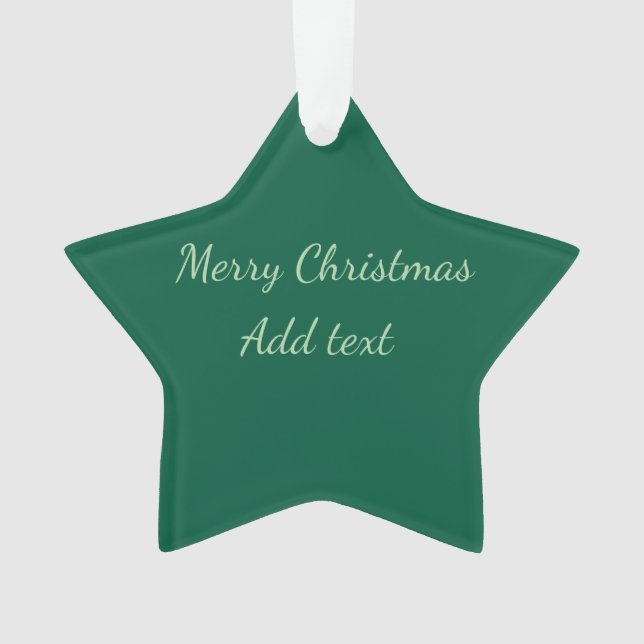 Adorno Feliz Navidad verde planicie vacaciones en solitar (Anverso)