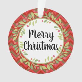 Adorno Feliz Navidad Wreath Retro Rojo Clásico Ronda