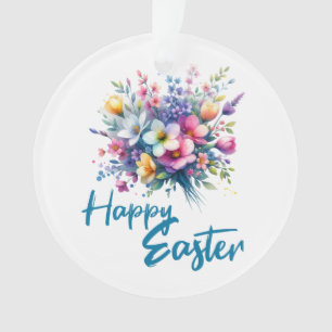 Adorno Feliz Pascua acuática Primavera Flor Bouquet