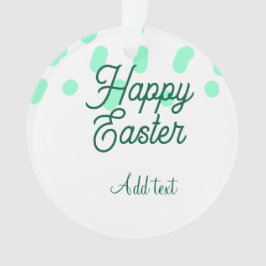 Adorno Feliz Pascua huevos verdes pastel nombre fecha sim