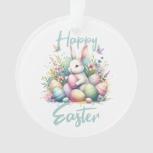 Adorno Feliz Pascua pastel Conejo de Pascua Huevo acuarel