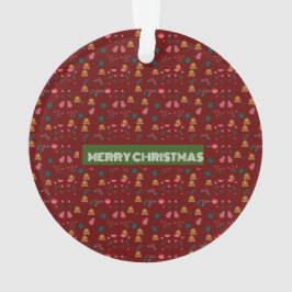 Adorno Feliz Patrón de Navidad Elegante
