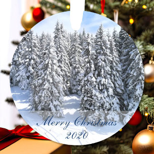 Adorno Feliz Personalizado de Navidad Foto y texto