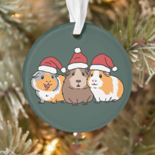 Adorno Feliz Pigmas Cuy Navidad Amante de los Animales