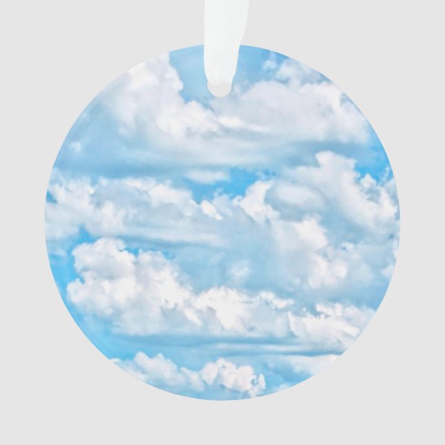 Adorno Feliz Sunny Clouds Blue Background (Anverso)