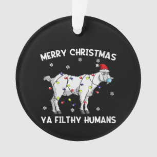 Adorno Femeninas Feliz Navidad Cabra Face Mask Goat Santa