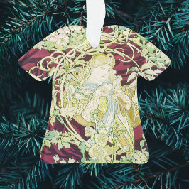Adorno Femme à marguerite - Mucha textile panel repro