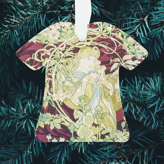 Adorno Femme à marguerite - Mucha textile panel repro (Subido por el creador)