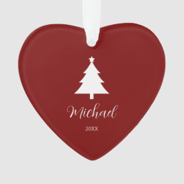 Adorno Festive Christmas Tree Heart-Shaped Mark Ornament