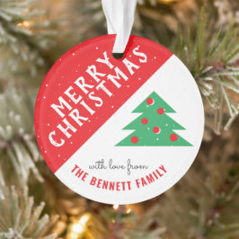 Adorno Festividad de la familia de los árboles de navidad