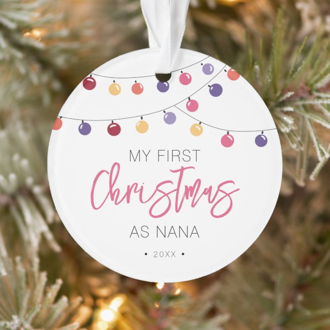 Adorno Festividad de mi primera Navidad como Nana (Árbol)