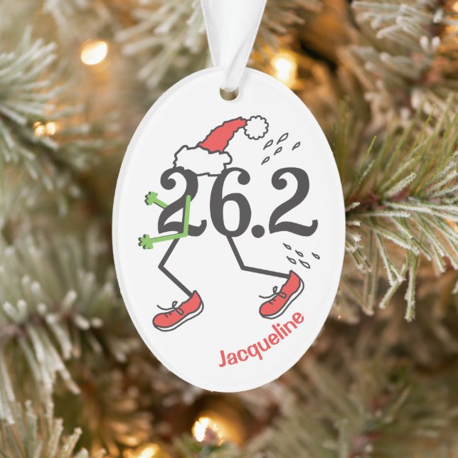 Adorno Festividad de Navidades 26.2 Maratón divertida (Árbol)