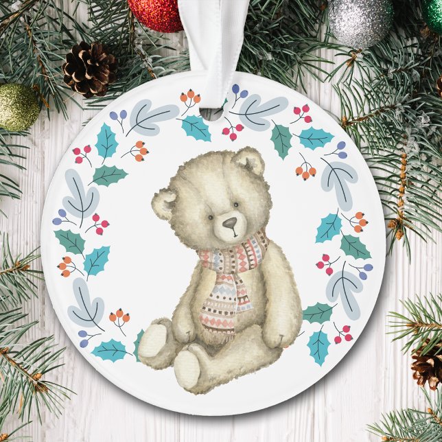 Adorno Festividad del abuelo de Teddy Bear Wreath (Subido por el creador)