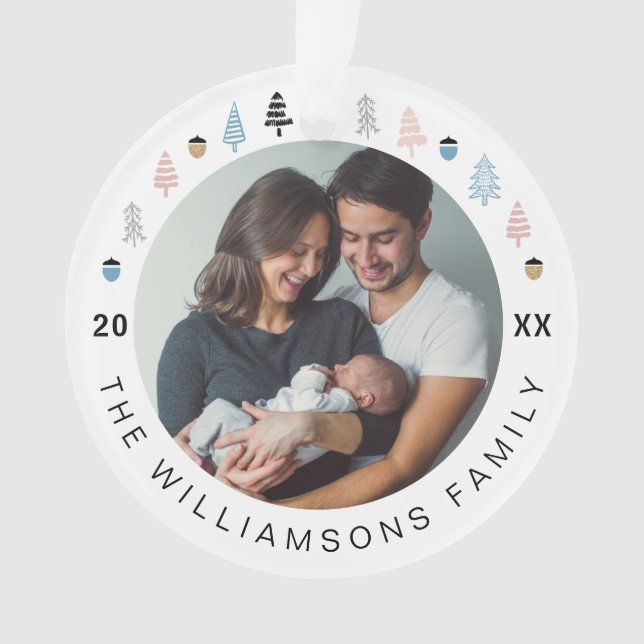 Adorno Festividad moderna Árbol de Navidad Múltiples Foto (Anverso)