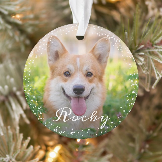 Adorno Festividad personalizada de perros Mascotas de fot (Árbol)