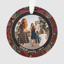 Adorno Festividad Red One line Navidades de arte Familia 